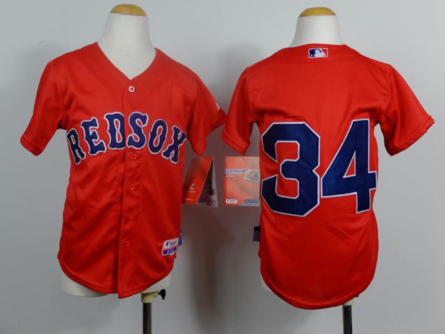 Youth Boston Red Sox 34 Ortiz Red MLB Jerseys